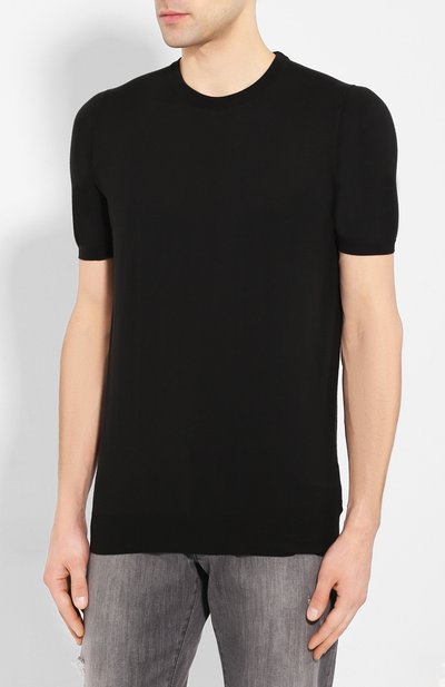 Хлопковый джемпер KITON черного цвета по цене 82000 руб., арт. UK31UM, фото 3 Хлопковый джемпер KITON, арт. UK31UM, фото 3