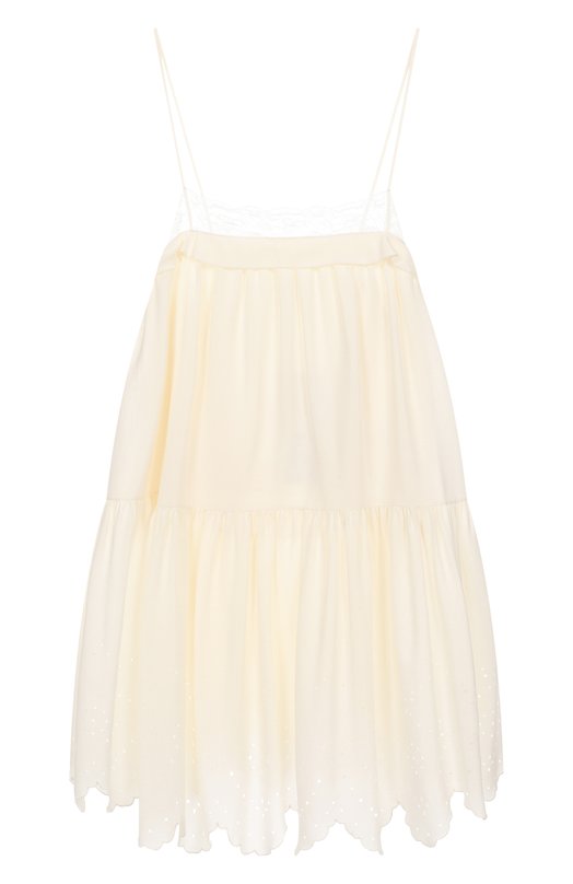 Шелковое платье Chloé CHC25SR040125 Кремовый CHC25SR040125