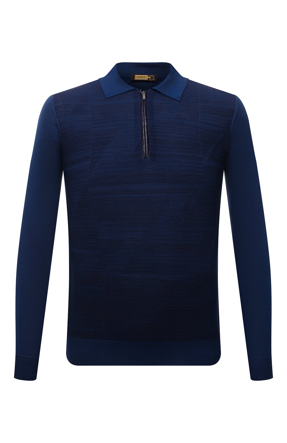 Поло с отделкой из кожи аллигатора ZILLI, арт. MBW-PZ122-MISC1/ML01/AMIS, фото 1