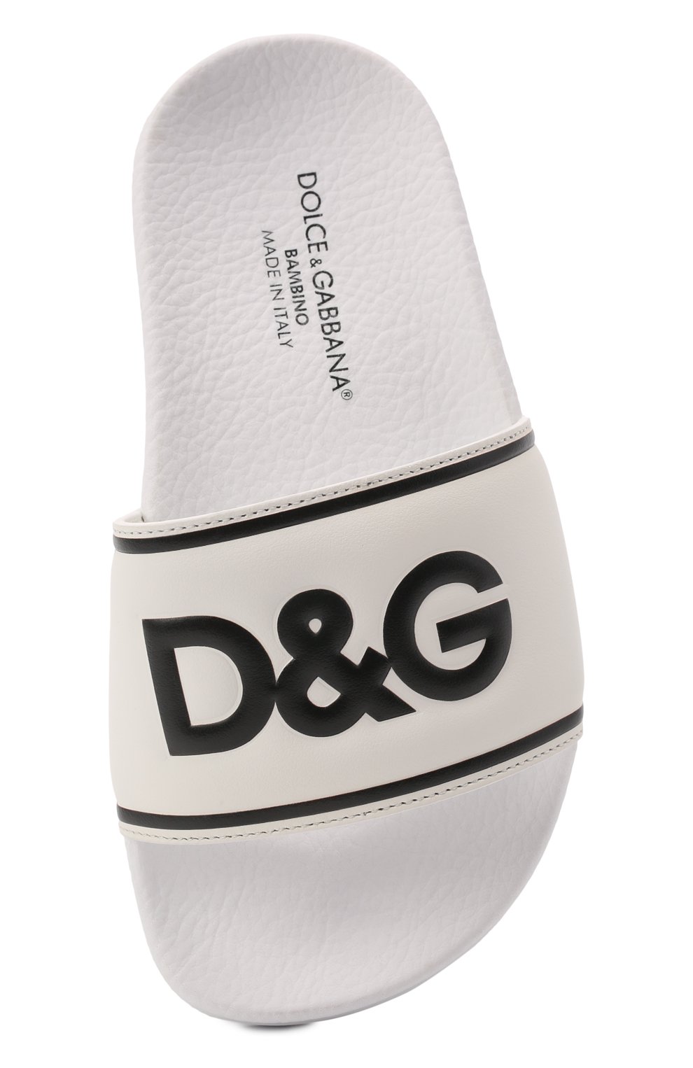 Кожаные шлепанцы DOLCE & GABBANA, арт. DD0318/A6E33/24-28, фото 4