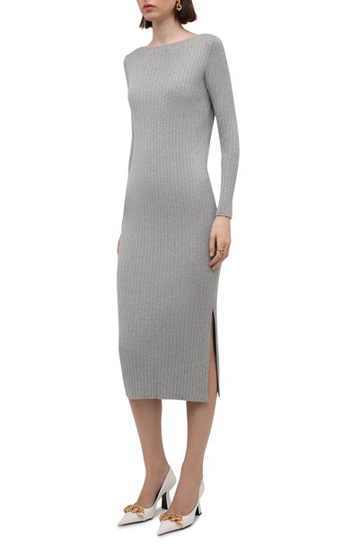 Платье NOBLE&BRULEE серого цвета по цене 23500 руб., арт. NB3401, фото 3 Платье NOBLE&BRULEE, арт. NB3401, фото 3