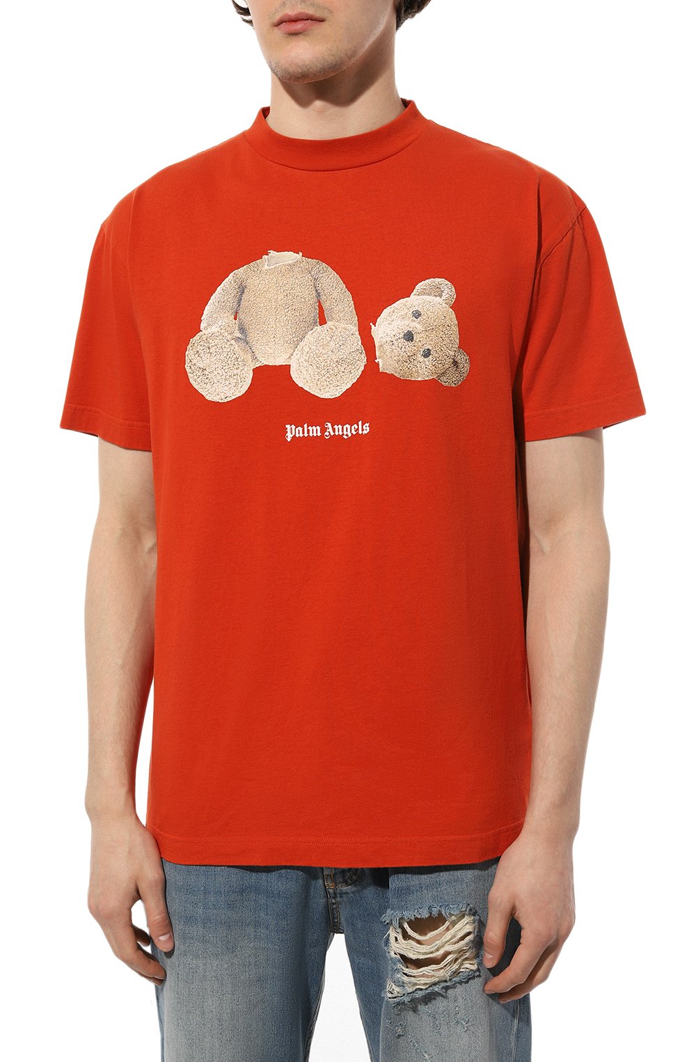 Хлопковая футболка PALM ANGELS, арт. PMAA001F22JER0052760, фото 3