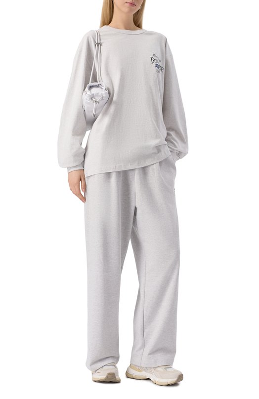 Хлопковые брюки AECA WHITE AWCMFWBDBPLSO001C0.LIGHT GREY (L) Серый  AWCMFWBDBPLSO001C0.LIGHT GREY (L) Фото 2
