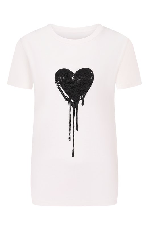 Хлопковая футболка Zadig and Voltaire JWTS02858 Белый JWTS02858