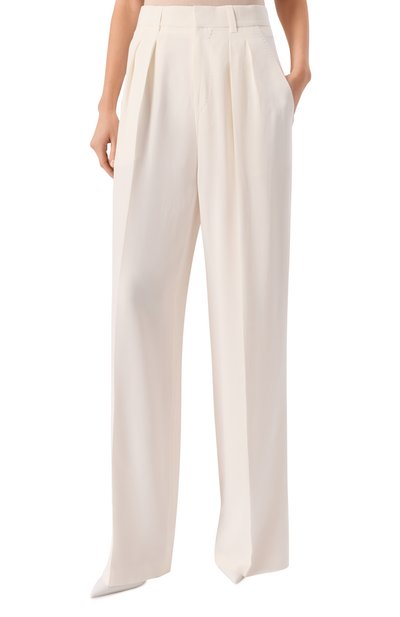 Шелковые брюки PETAR PETROV кремового цвета по цене 172000 руб., арт. S25P7A, фото 3 Шелковые брюки PETAR PETROV, арт. S25P7A, фото 3