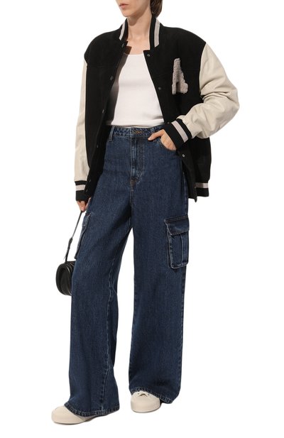 Бомбер ADDICTED, арт. SHEARLING BOMBER.BLACK/ALMOND, фото 2