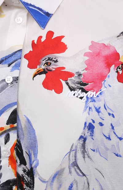 Хлопковая рубашка MSGM разноцветного цвета по цене 27300 руб., арт. 3042MDE115X 217350, фото 5 Хлопковая рубашка MSGM, арт. 3042MDE115X 217350, фото 5