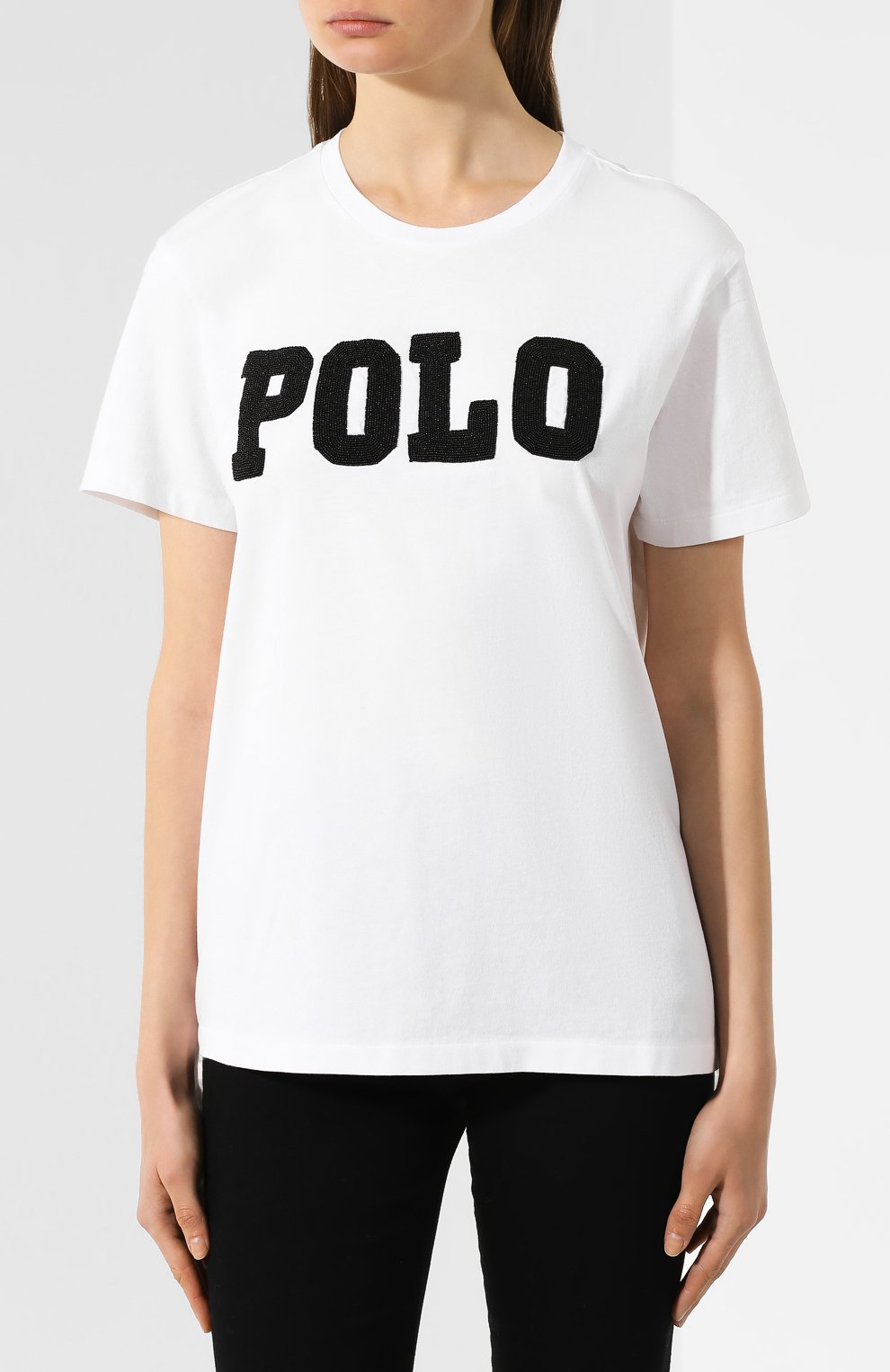 Хлопковая футболка POLO RALPH LAUREN белого цвета по цене 17800 руб., арт. 211763498, фото 3 Хлопковая футболка POLO RALPH LAUREN, арт. 211763498, фото 3