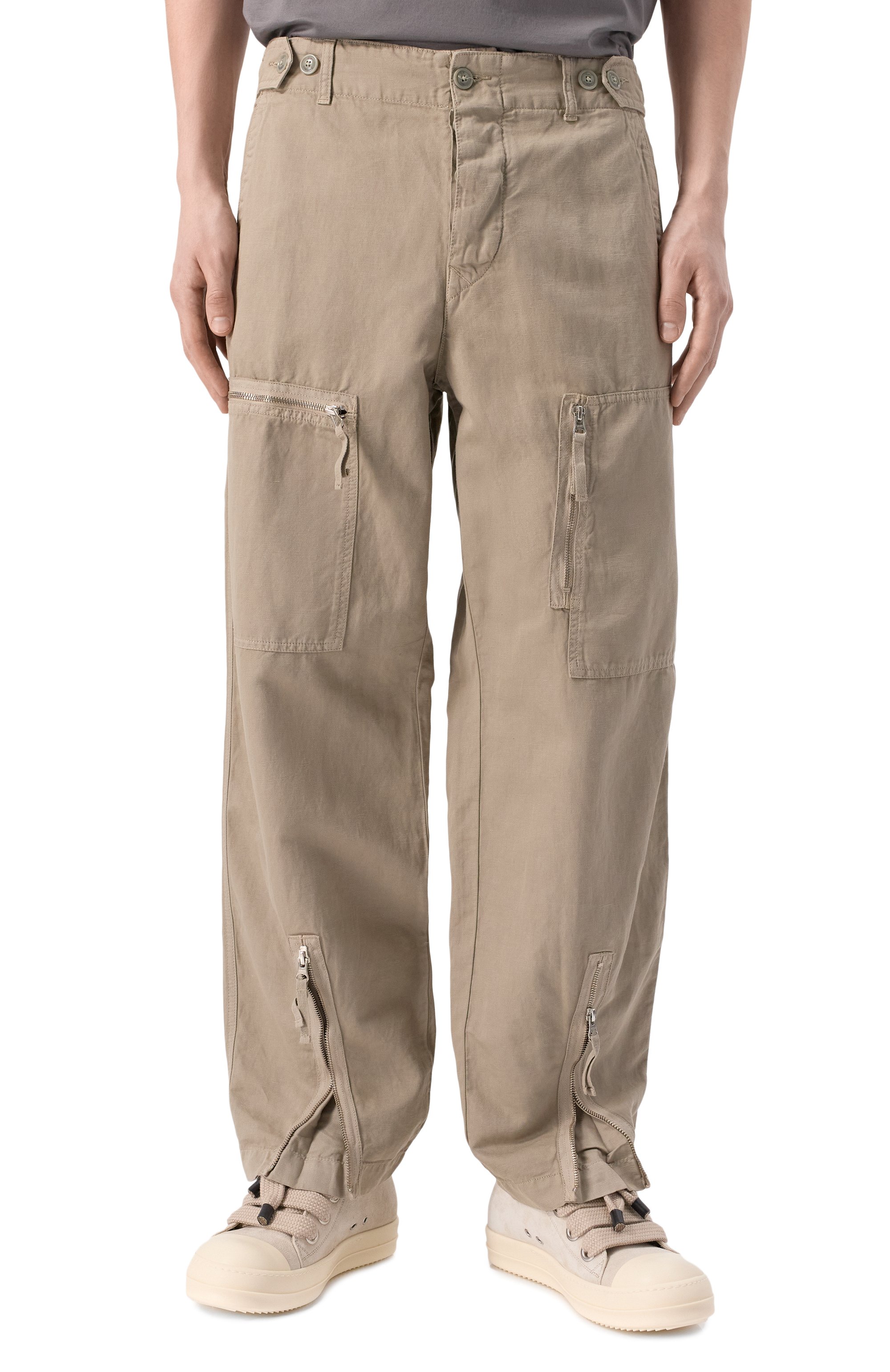 Брюки из хлопка и льна C.P. COMPANY, арт. 18CMPA104A006273G, фото 3