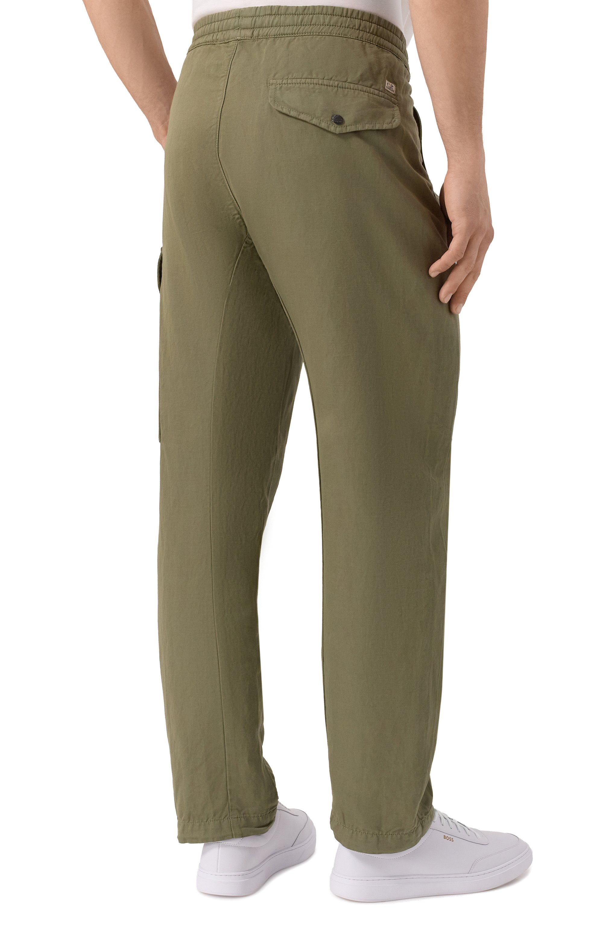 Брюки из хлопка и льна C.P. COMPANY, арт. 18CMPA062A006273G, фото 4