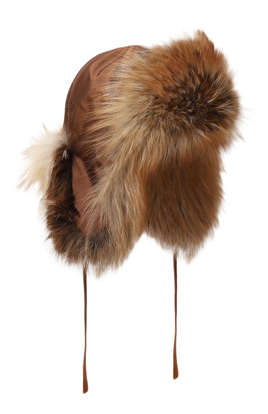 Шапка-ушанка Дарья с отделкой из лисы FurLand 0194809610077600219 Оранжевый 0194809610077600219