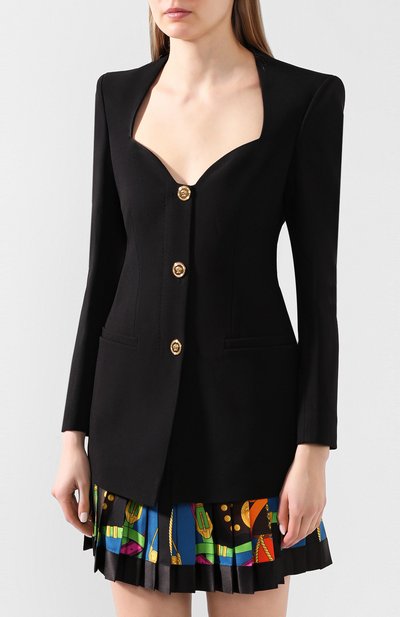 Жакет VERSACE черного цвета по цене 241000 руб., арт. A86252/A212457, фото 3 Жакет VERSACE, арт. A86252/A212457, фото 3