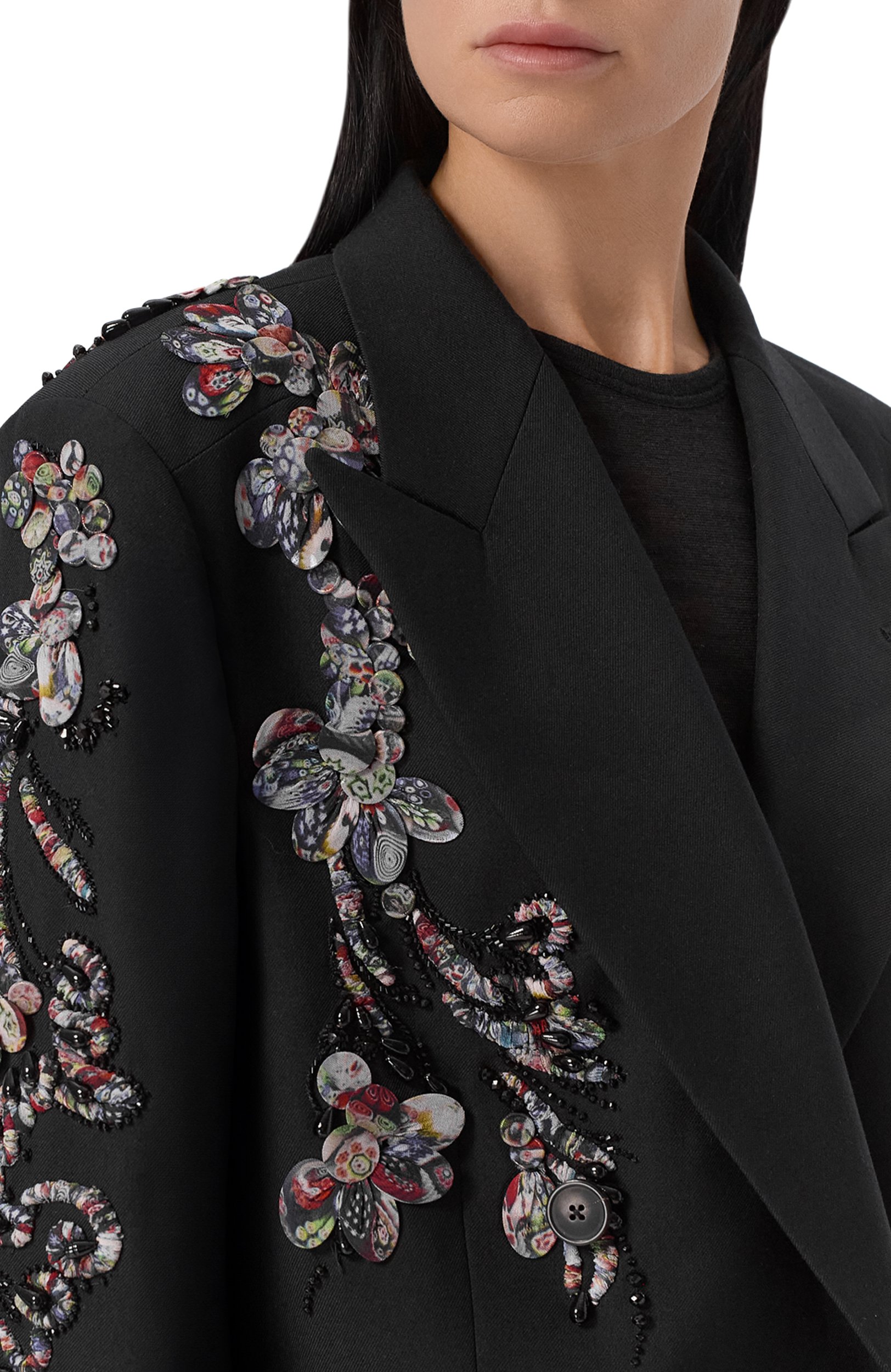 Шерстяной жакет DRIES VAN NOTEN черного цвета по цене 321500 руб., арт. 262-130404/4265, фото 5 Шерстяной жакет DRIES VAN NOTEN, арт. 262-130404/4265, фото 5