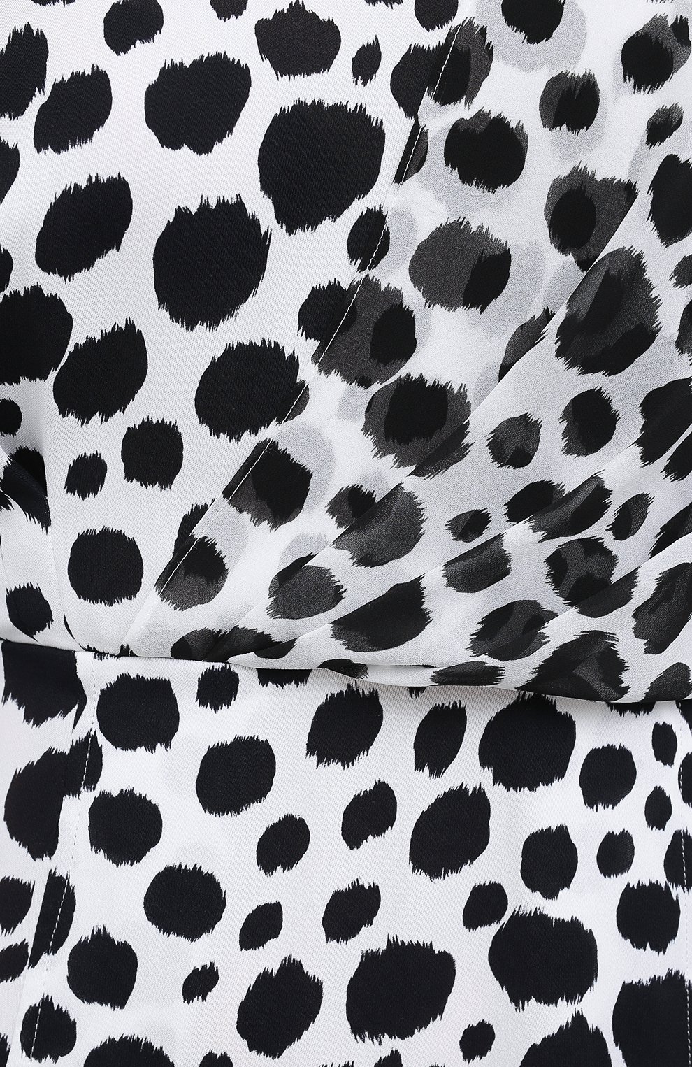 Платье из вискозы MSGM черно-белого цвета по цене 48150 руб., арт. 2941MDA32Y 207688, фото 5 Платье из вискозы MSGM, арт. 2941MDA32Y 207688, фото 5
