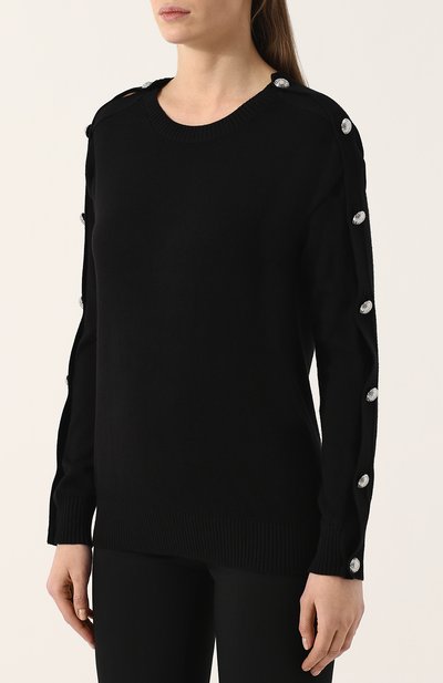 Вязаный пуловер прямого кроя с круглым вырезом MICHAEL MICHAEL KORS, арт. MH76NGEMP5, фото 3