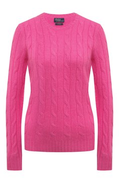 Женский кашемировый пуловер POLO RALPH LAUREN розового цвета, арт. 211880516 | Фото 1 (Длина (для топов): Стандартные; Драгоценные камни: Проставлено; Материал внешний: Кашемир, Шерсть; Материал сплава: Проставлено; Рукава: Длинные; Женское Кросс-КТ: Пуловер-одежда; Стили: Кэжуэл)