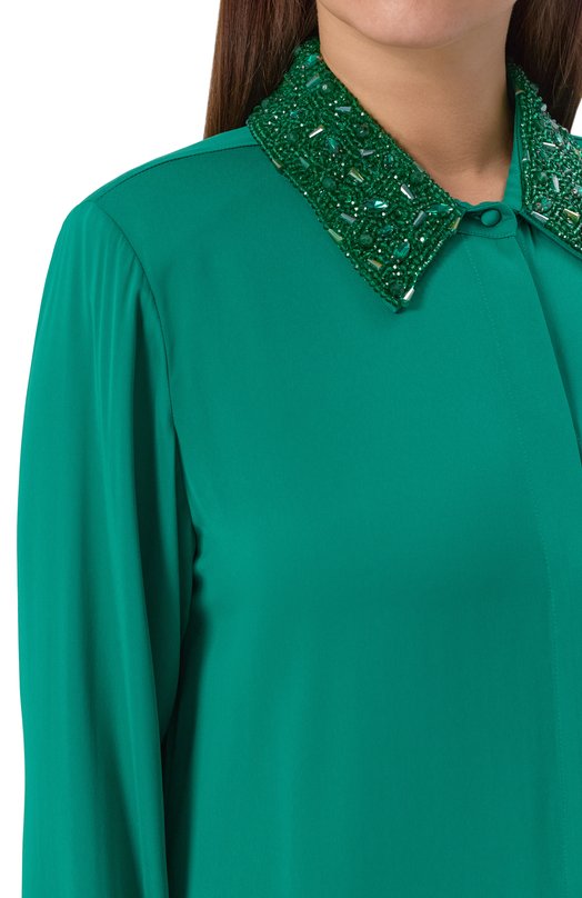 Платье из вискозы Marina Rinaldi Elegante URANI0 Зелёный  URANI0 Фото 5