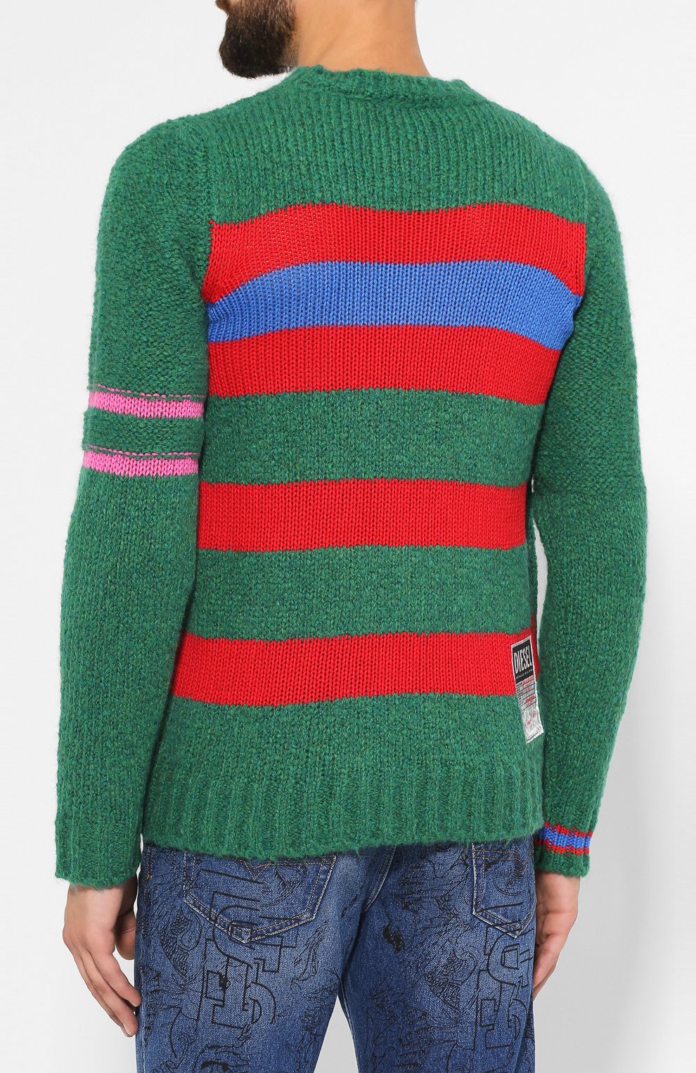Свитер DIESEL зеленого цвета по цене 22700 руб., арт. 00SYN5/0AAWZ, фото 4 Свитер DIESEL, арт. 00SYN5/0AAWZ, фото 4