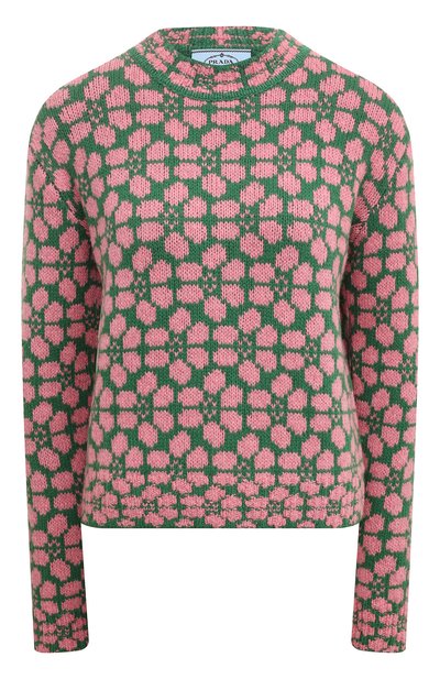 Женский свитер из шерсти и кашемира PRADA, арт. P24M1V-10DD-F0G9D-212
