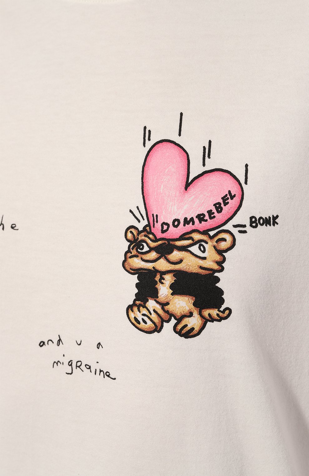 Хлопковая футболка DOMREBEL молочного цвета по цене 15400 руб., арт. MIGRAINE/T-SHIRT, фото 5 Хлопковая футболка DOMREBEL, арт. MIGRAINE/T-SHIRT, фото 5