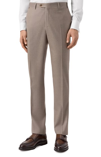 Шерстяные брюки CORNELIANI бежевого цвета по цене 52050 руб., арт. 265B01-2618111, фото 3 Шерстяные брюки CORNELIANI, арт. 265B01-2618111, фото 3