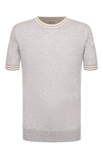 Джемпер изо льна и хлопка L.B.M. 1911 серого цвета по цене 25350 руб., арт. 6400/59046, фото 1 Джемпер изо льна и хлопка L.B.M. 1911, арт. 6400/59046, фото 1