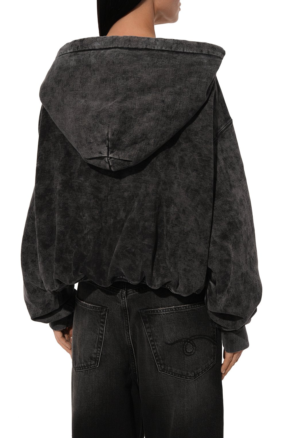 Хлопковая толстовка R13 серого цвета по цене 65300 руб., арт. R13WK216-K0010, фото 4 Хлопковая толстовка R13, арт. R13WK216-K0010, фото 4