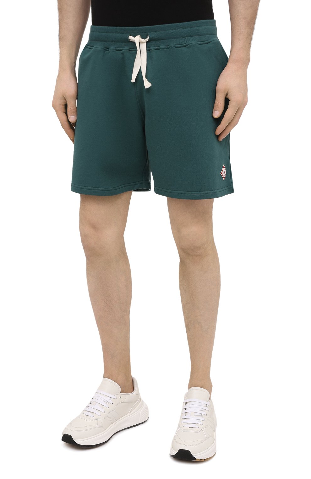 Хлопковые шорты CASABLANCA, арт. MS21-JTR-003 DARK GREEN - L0G0, фото 3