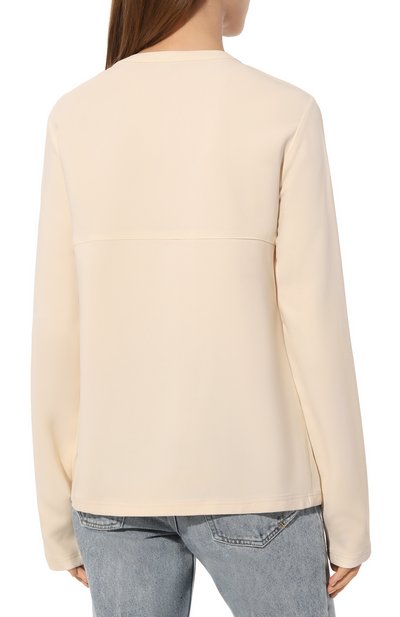 Блузка из вискозы STELLA MCCARTNEY кремового цвета по цене 76300 руб., арт. 6T0147/3DU300, фото 4 Блузка из вискозы STELLA MCCARTNEY, арт. 6T0147/3DU300, фото 4