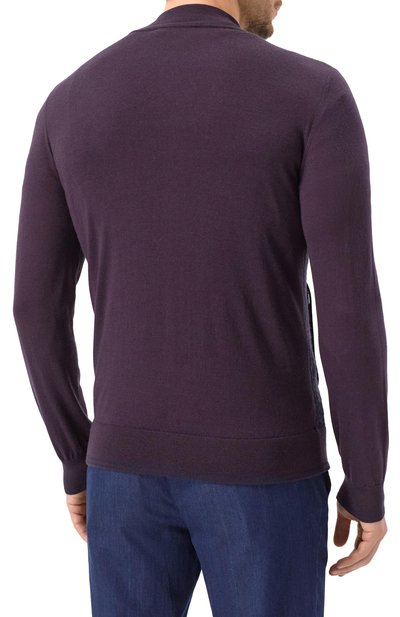 Кардиган из кашемира и шелка ZILLI фиолетового цвета по цене 261500 руб., арт. KZMC01M0330VSHD00/62, фото 4 Кардиган из кашемира и шелка ZILLI, арт. KZMC01M0330VSHD00/62, фото 4