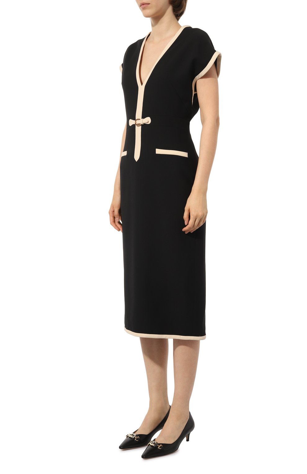 Платье из шерсти и шелка GUCCI, арт. 601918 ZAD88, фото 3