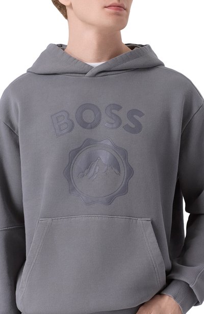 Хлопковое худи BOSS ORANGE, арт. 50547692, фото 5