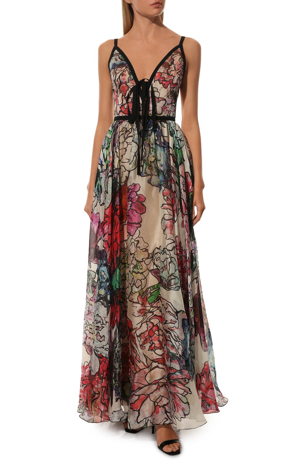 Шелковое платье ELIE SAAB разноцветного цвета по цене 563500 руб., арт. 7727, фото 3 Шелковое платье ELIE SAAB, арт. 7727, фото 3