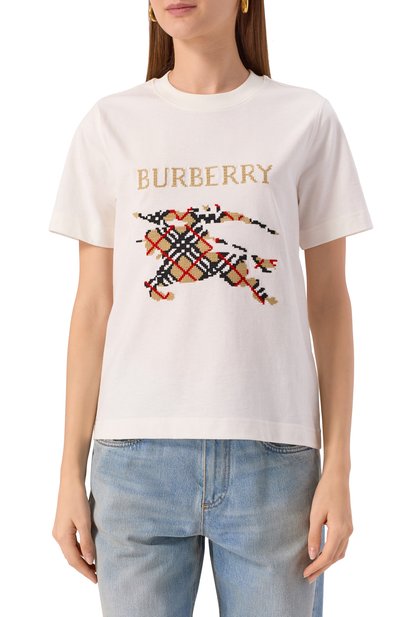 Хлопковая футболка BURBERRY, арт. 8110955, фото 3
