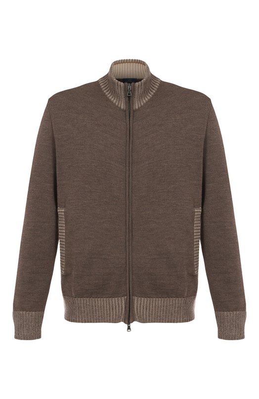 Шерстяной кардиган Paul&Shark 15311205 Коричневый 15311205