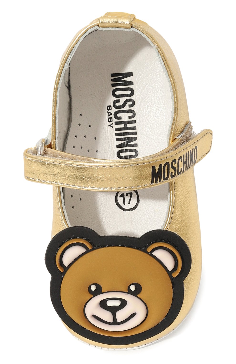 Кожаные пинетки MOSCHINO, арт. 77269, фото 4