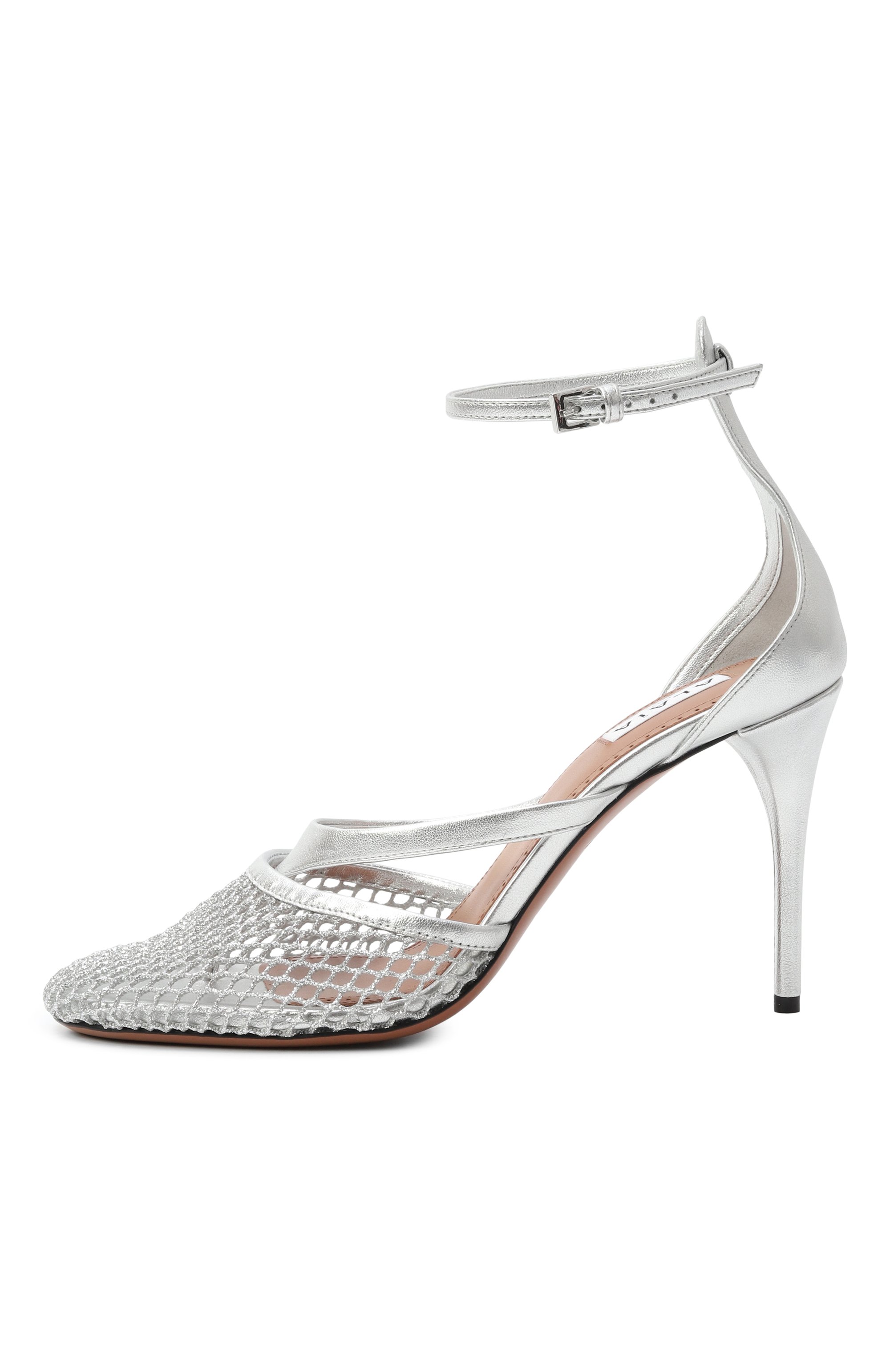 Комбинированные босоножки infradito ALAIA, арт. AA3S123TK028, фото 4