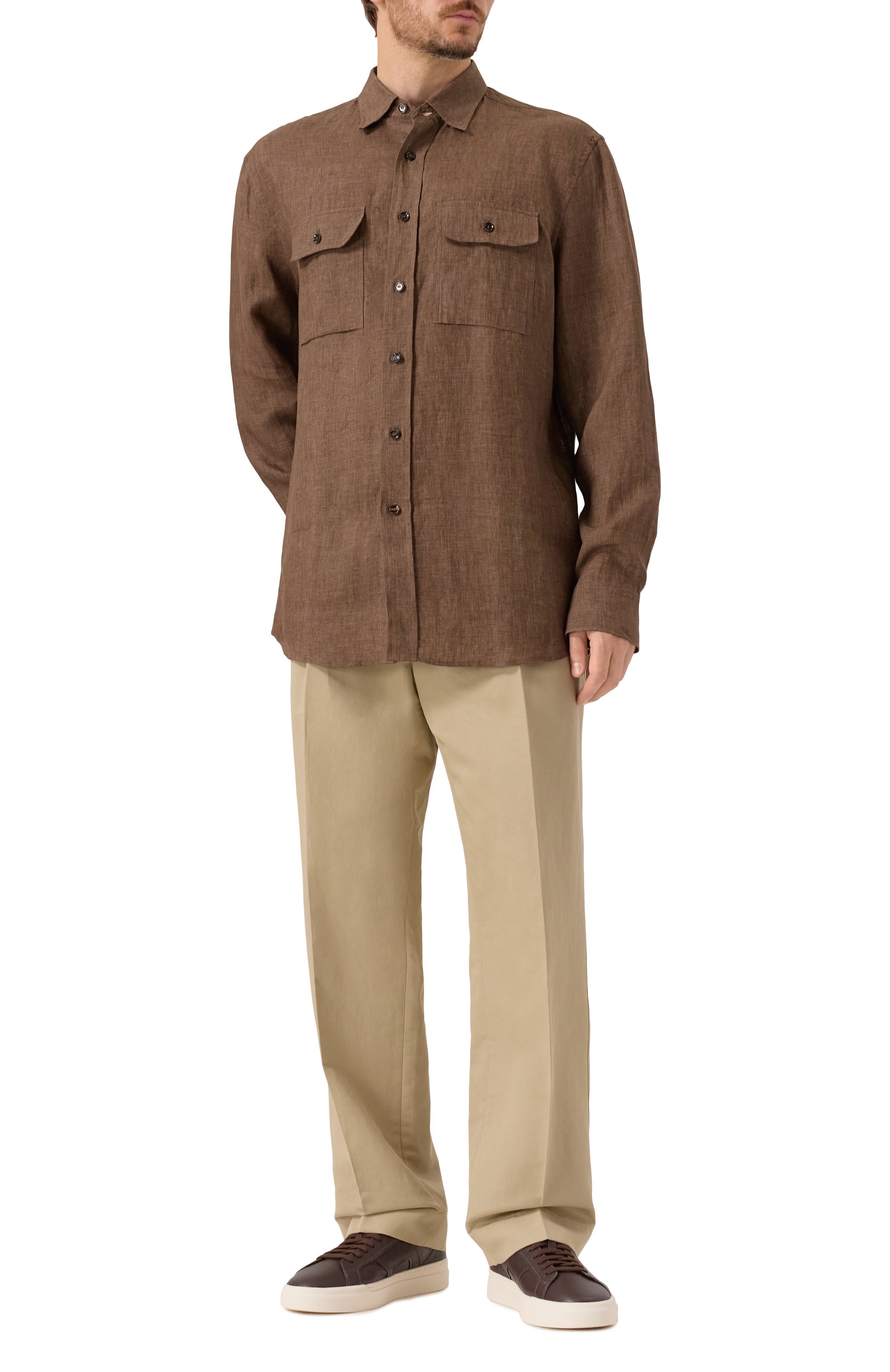 Льняная рубашка BRIONI, арт. SCFA0L-P9111, фото 2