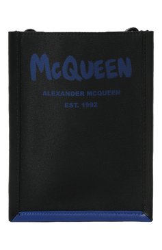 Мужская сумка ALEXANDER MCQUEEN черного цвета, арт. 668592 1AAJ5 | Фото 1 (Материал сплава: Проставлено; Размер: mini; Ремень/цепочка: На ремешке; Материал: Текстиль; Драгоценные камни: Проставлено)