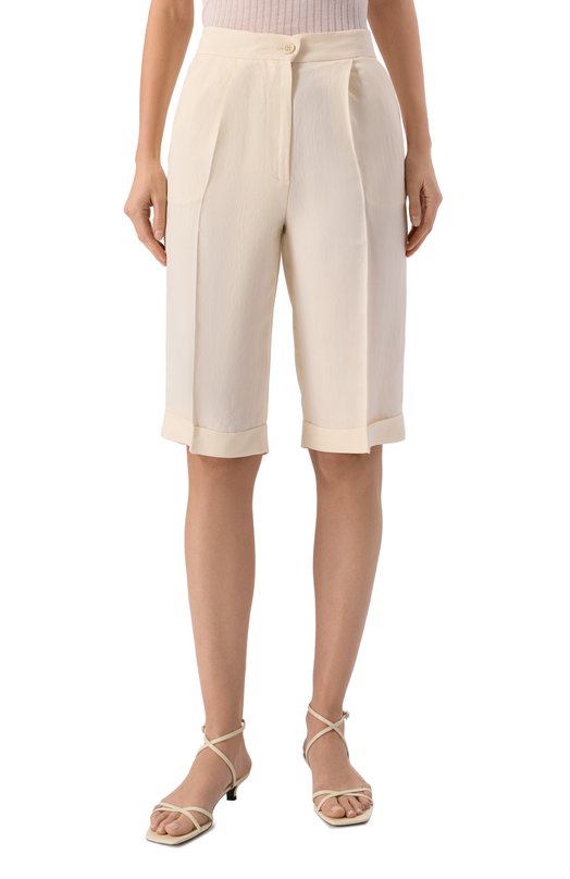 Шорты из вискозы и льна Antonelli Firenze Q8865/935 Кремовый  Q8865/935 Фото 3