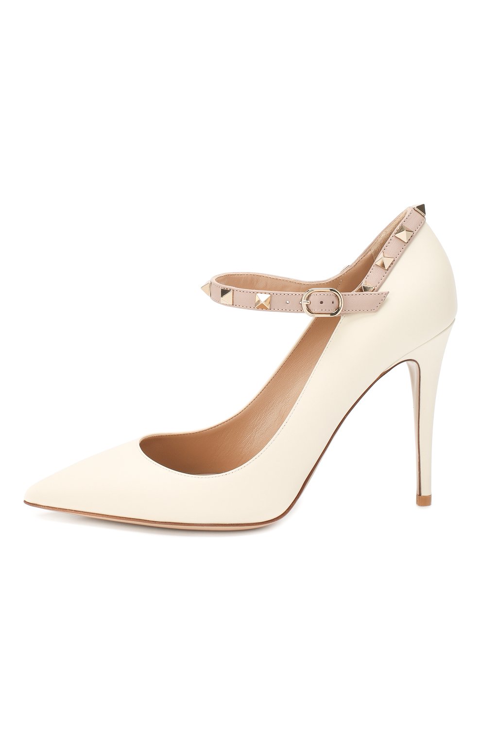 Кожаные туфли rockstud VALENTINO белого цвета по цене 62650 руб., арт. TW2S0T04/V0D, фото 3 Кожаные туфли rockstud VALENTINO, арт. TW2S0T04/V0D, фото 3