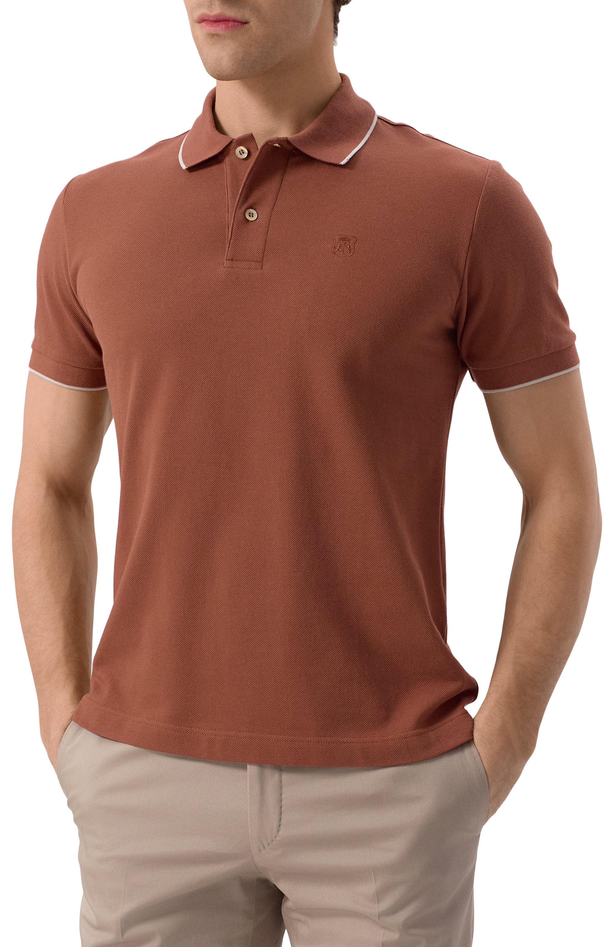 Хлопковое поло CORNELIANI, арт. 25G573-2525043, фото 3