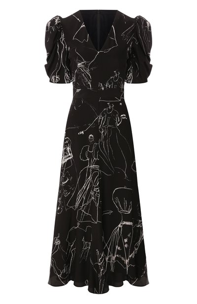 Женское шелковое платье ALEXANDER MCQUEEN, арт. 620654/QDAAP