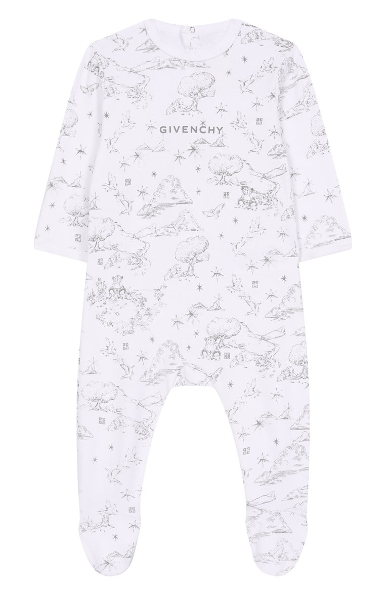 Детский комплект из трех предметов GIVENCHY черно-белого цвета, арт. H30613 | Фото 2 (Нос: Не проставлено; Материал внешний: Хлопок; Ростовка одежда: 0 - 3 мес | 50 - 60 см, 3 мес | 62 см, 6 мес | 68 см)