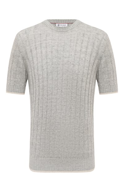 Мужской джемпер изо льна и хлопка BRUNELLO CUCINELLI, арт. M2L70B2273