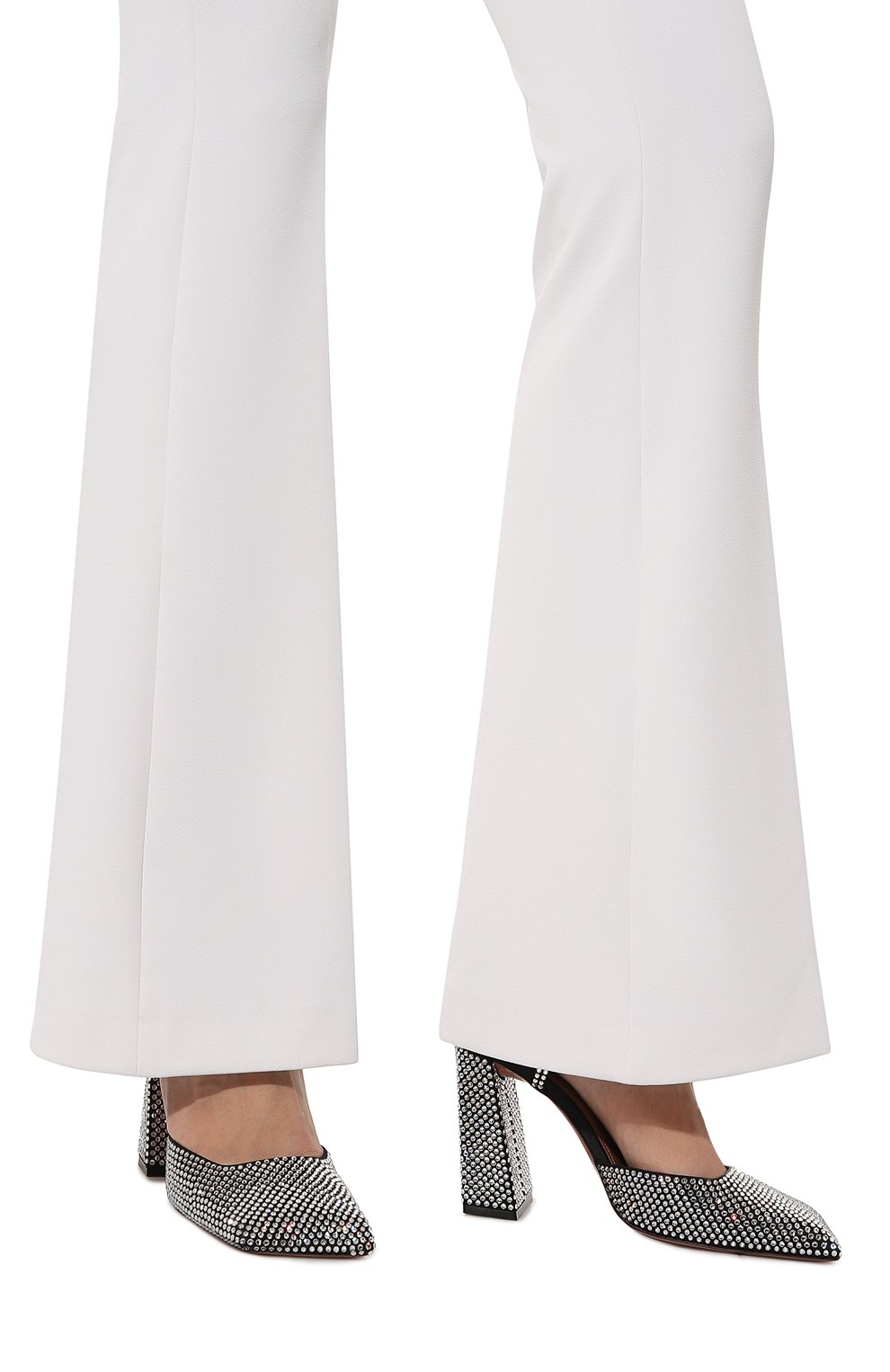 Текстильные туфли charlotte AMINA MUADDI, арт. CHARL0TTE CRYSTAL PUMP 95/SATIN, фото 3