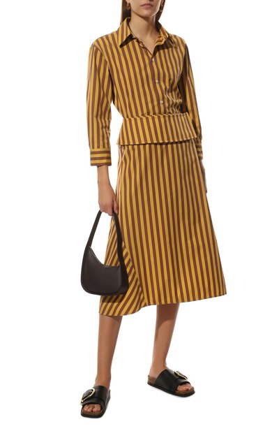 Хлопковая рубашка JIL SANDER желтого цвета по цене 63350 руб., арт. JSPU600405-WU246010, фото 2 Хлопковая рубашка JIL SANDER, арт. JSPU600405-WU246010, фото 2