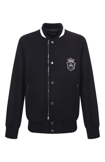 Мужской шерстяной бомбер DOLCE & GABBANA, арт. G9BIAZ/FU2RC