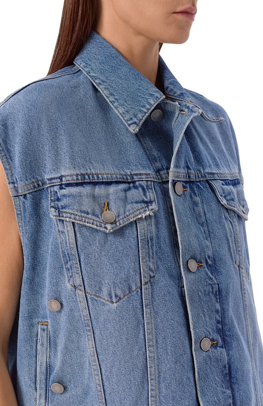 Джинсовый жилет Janette Haikure HEW09123DF106L0909/JANETTE N0RDIC BLUE Голубой  HEW09123DF106L0909/JANETTE N0RDIC BLUE Фото 5