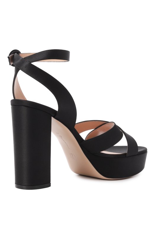 Текстильные босоножки Sabrina 105 Gianvito Rossi G32621.70RIC.CRENER0 Чёрный  G32621.70RIC.CRENER0 Фото 5